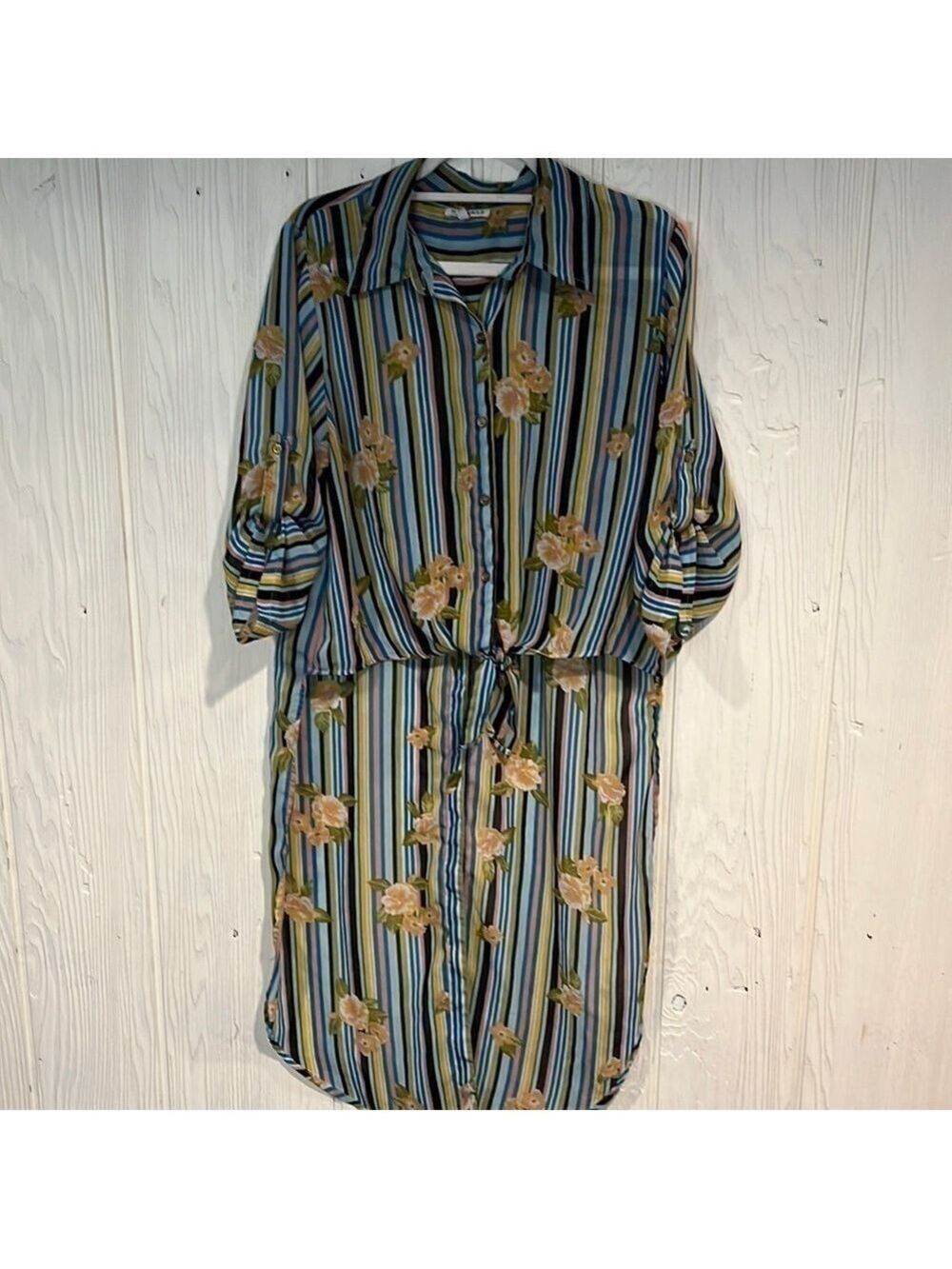 Mileage Blouse with Tie Waist Extra Large XL